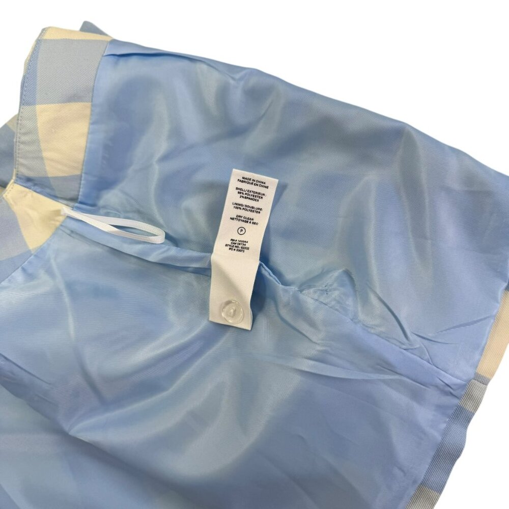 Avec Les Filles Blue Gingham Plaid Tailored Shorts Size Varied NWT | Lined - Picture 4 of 10